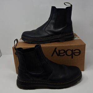 Dr. Martens Embury Chelsea Boots Black Leather Elastic Gore Men’s Size 12